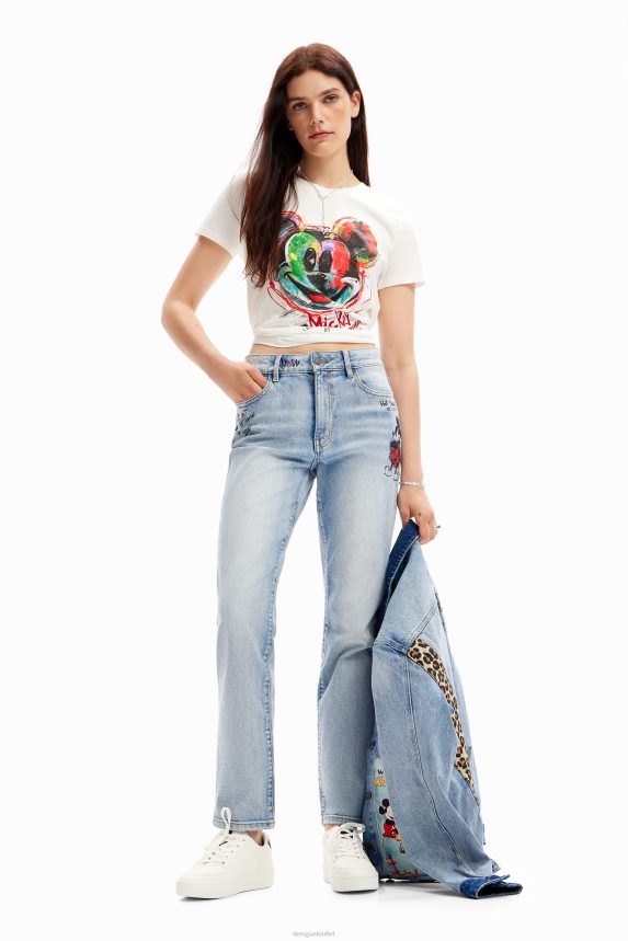 Women DesigualArty Mickey Mouse T-shirt Clothing 68X240124