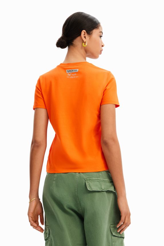 Women DesigualArty face T-shirt Clothing 68X2401015