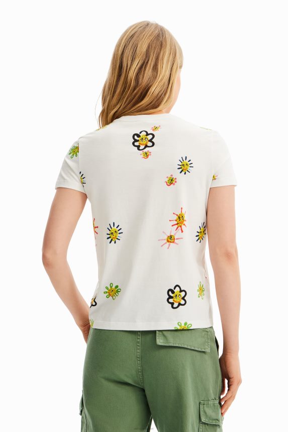 Women DesigualArty flocked T-shirt Clothing 68X240993