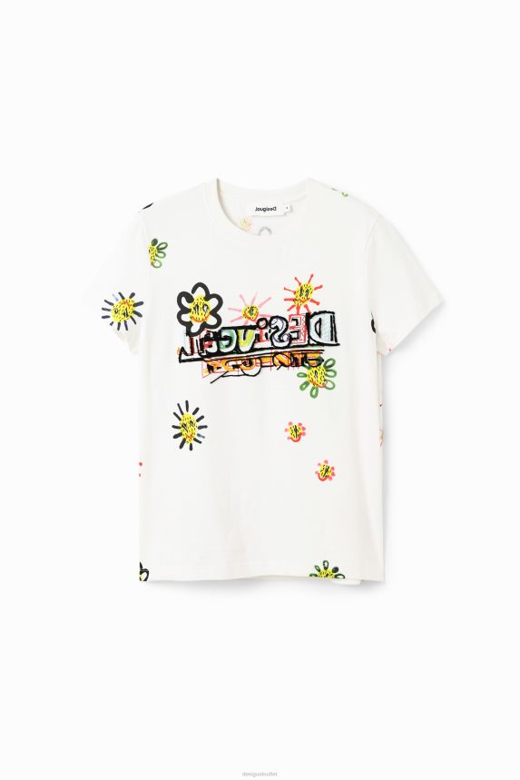 Women DesigualArty flocked T-shirt Clothing 68X240993