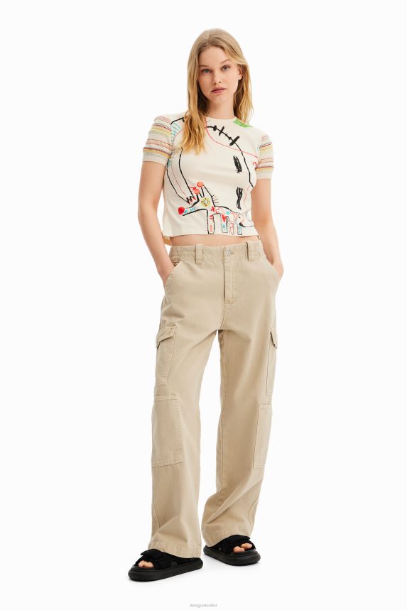 Women DesigualArty knit T-shirt Clothing 68X2401008