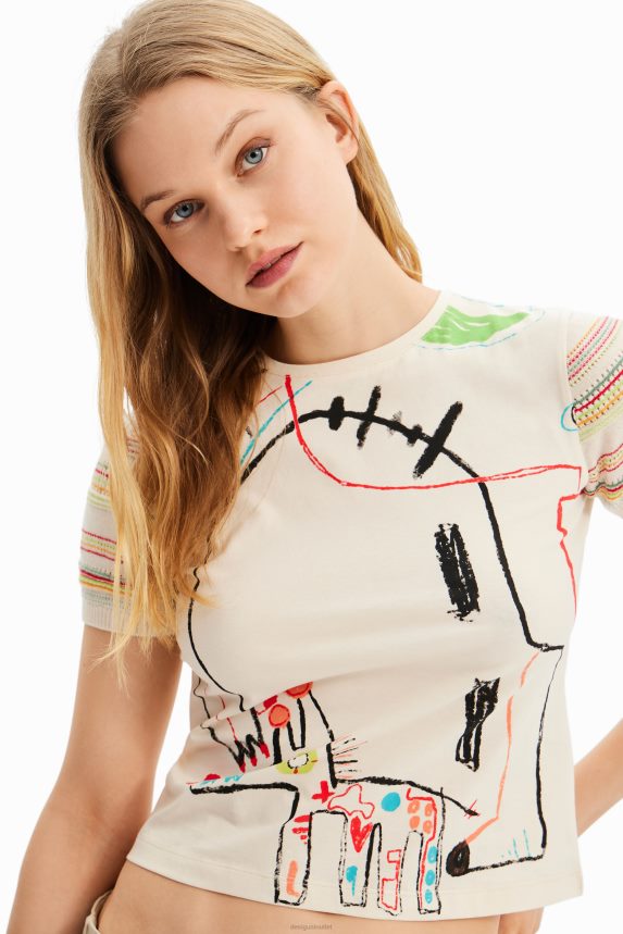 Women DesigualArty knit T-shirt Clothing 68X2401008