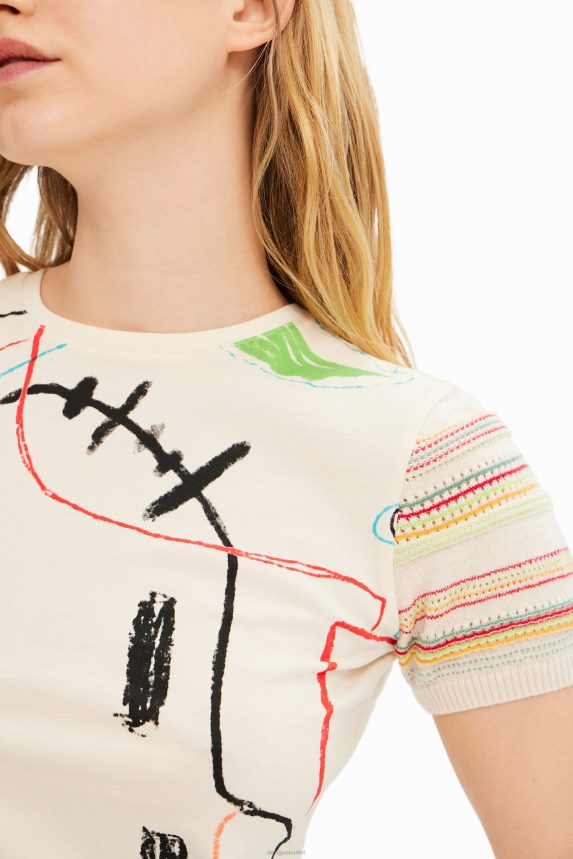Women DesigualArty knit T-shirt Clothing 68X2401008