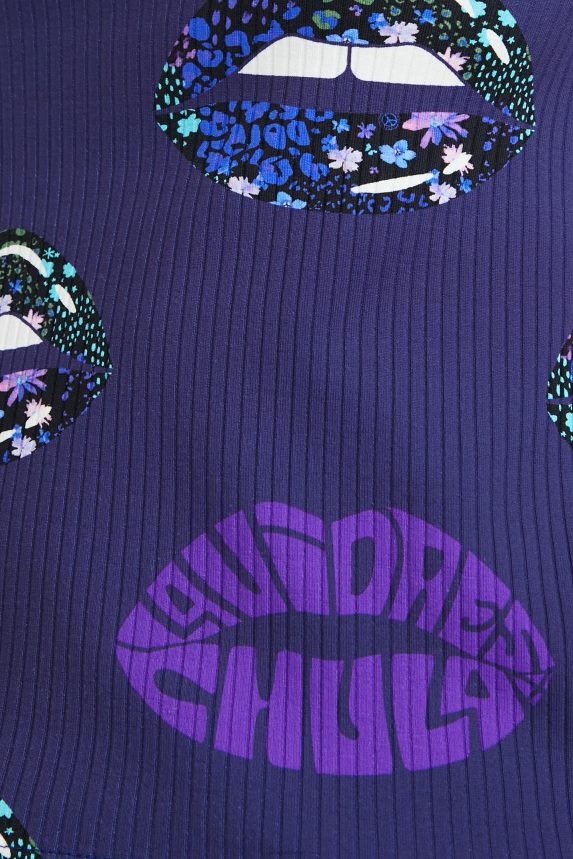 Women DesigualBack neckline ribbed T-shirt Clothing 68X2401054