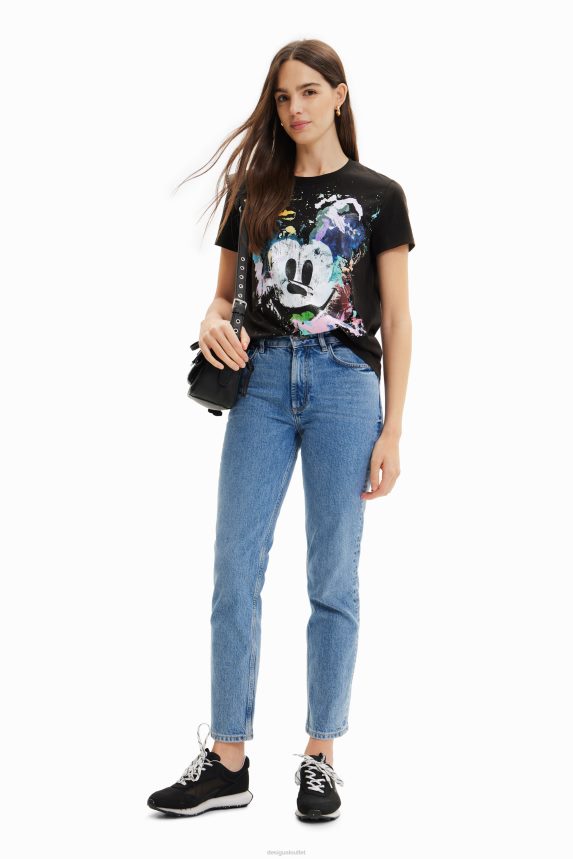 Women DesigualDisney's Mickey Mouse arty T-shirt Clothing 68X240877