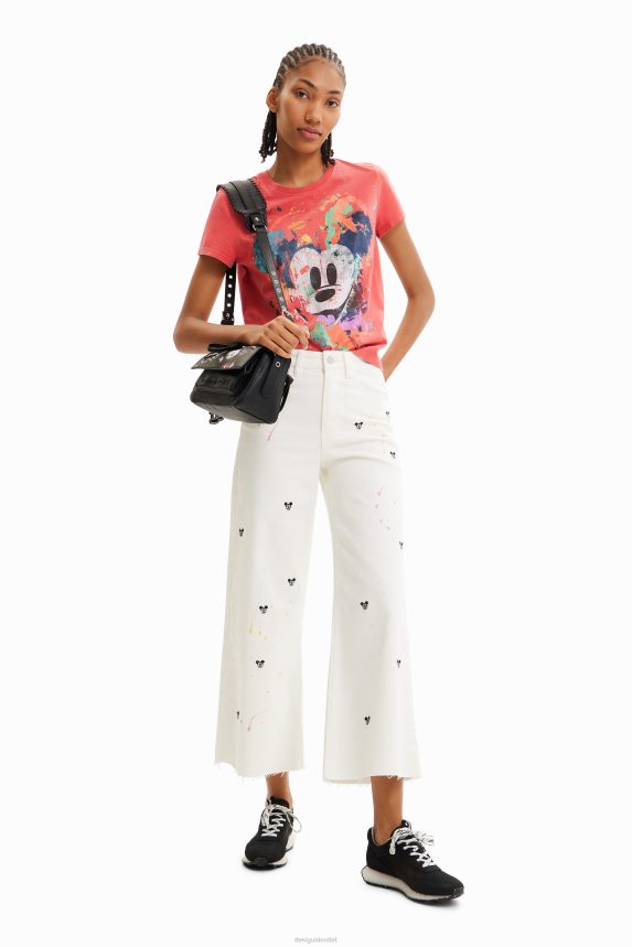 Women DesigualDisney's Mickey Mouse arty T-shirt Clothing 68X240901