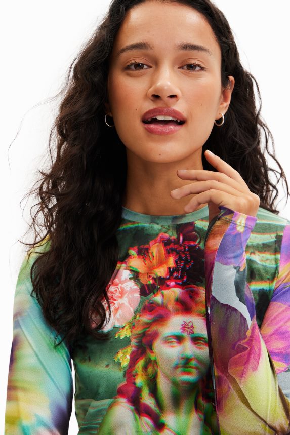 Women DesigualFantasy bust T-shirt Clothing 68X240963