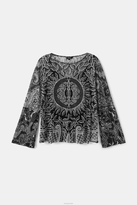 Women DesigualFlounced mandalas T-shirt Clothing 68X2401097