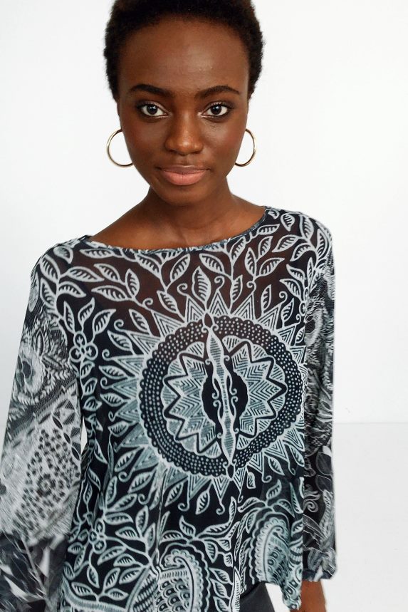 Women DesigualFlounced mandalas T-shirt Clothing 68X2401097