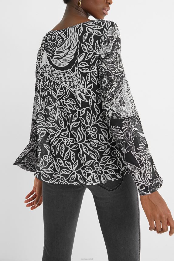 Women DesigualFlounced mandalas T-shirt Clothing 68X2401097