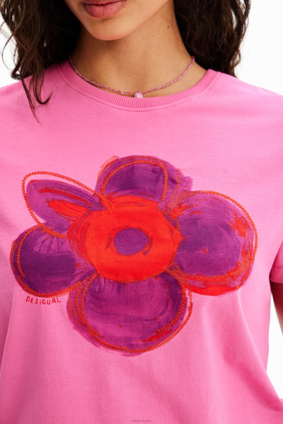 Women DesigualFlower illustration T-shirt Clothing 68X2408