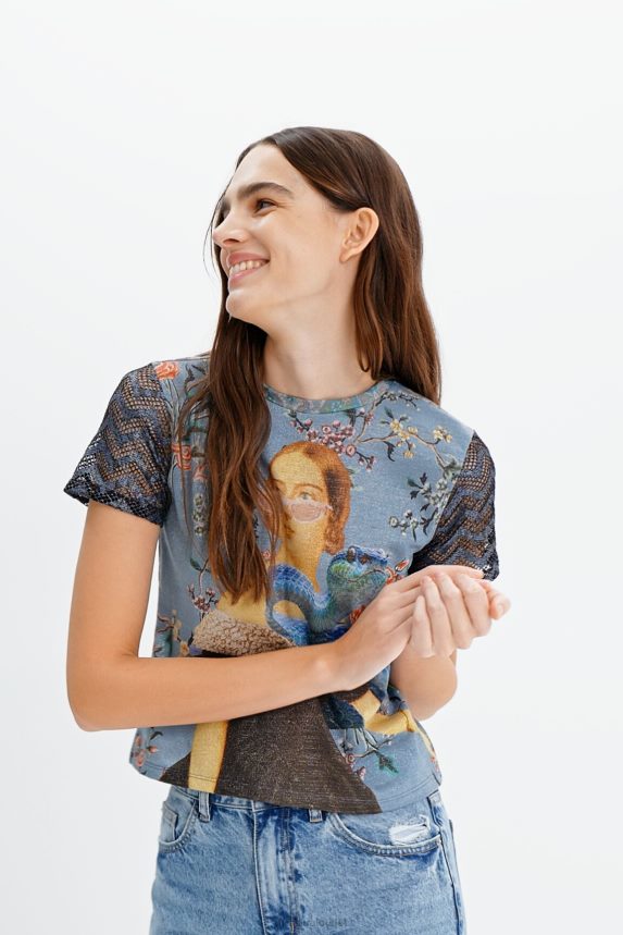 Women DesigualKnit collage T-shirt Clothing 68X240858