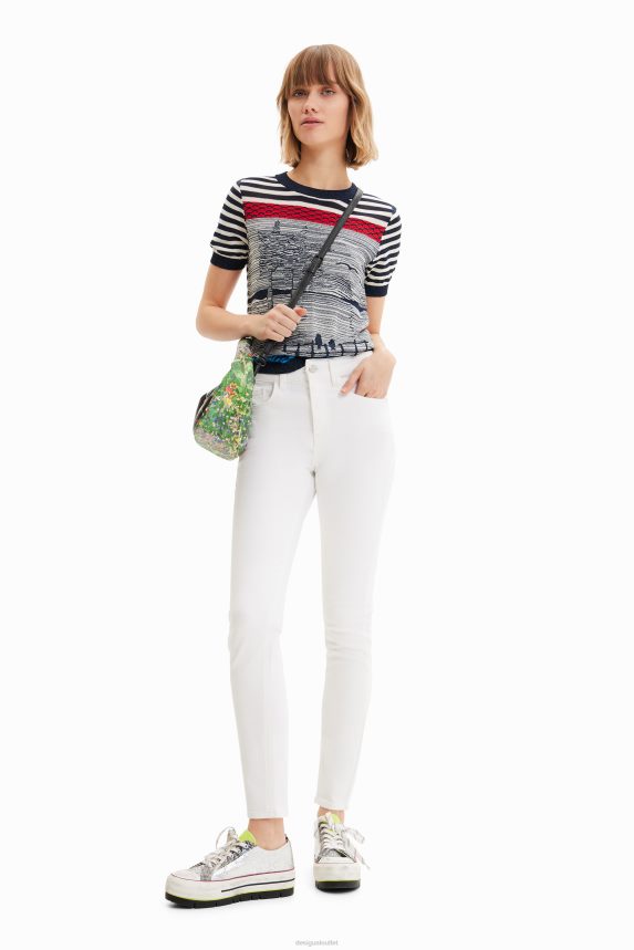 Women DesigualKnit sailor T-shirt Clothing 68X2401001