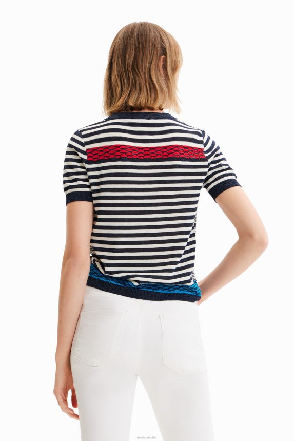Women DesigualKnit sailor T-shirt Clothing 68X2401001