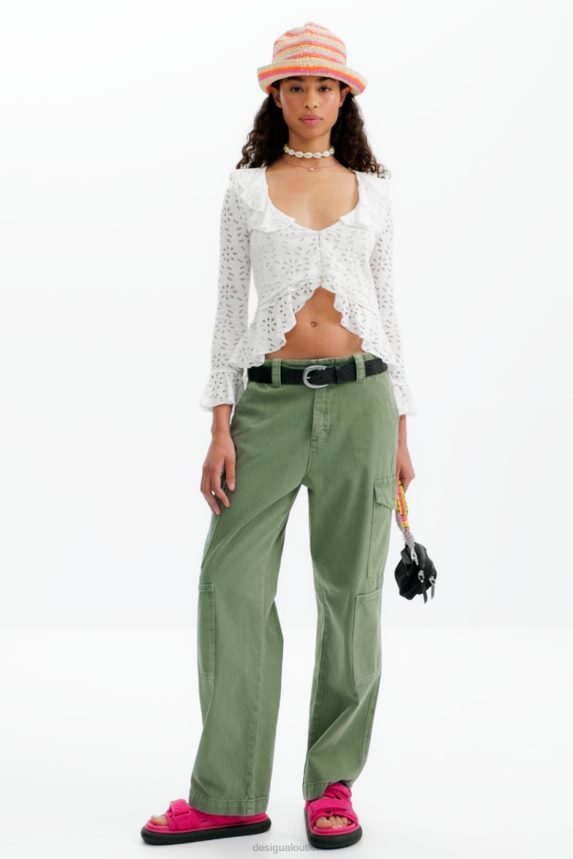 Women DesigualLong-sleeve ruffle blouse Clothing 68X240372