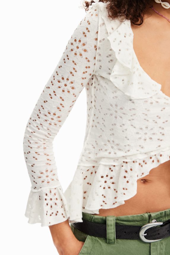 Women DesigualLong-sleeve ruffle blouse Clothing 68X240372