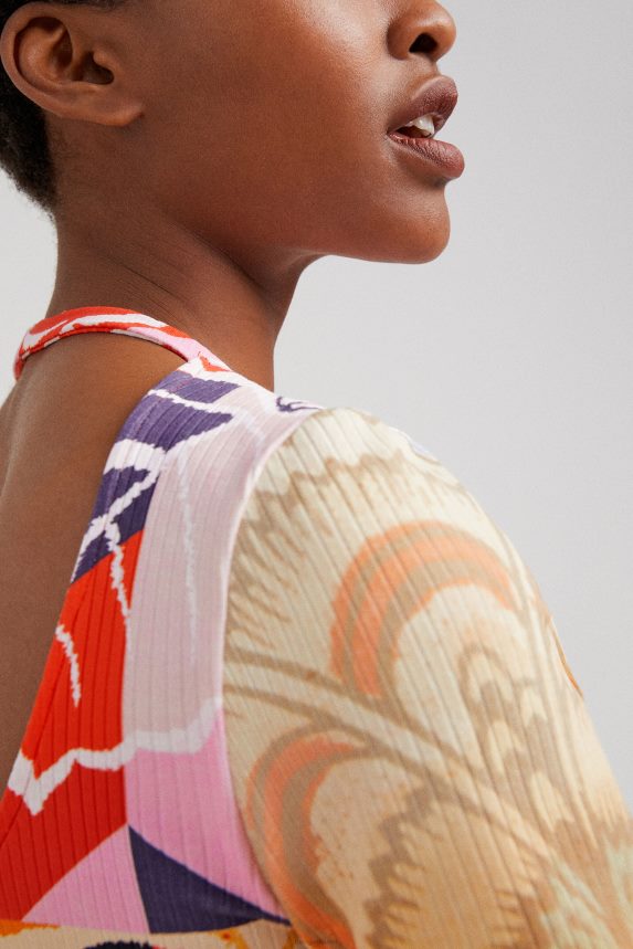 Women DesigualM. Christian Lacroix ribbed T-shirt Clothing 68X2401029