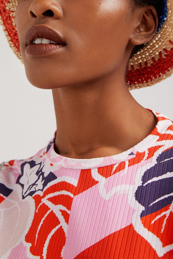 Women DesigualM. Christian Lacroix ribbed T-shirt Clothing 68X2401029