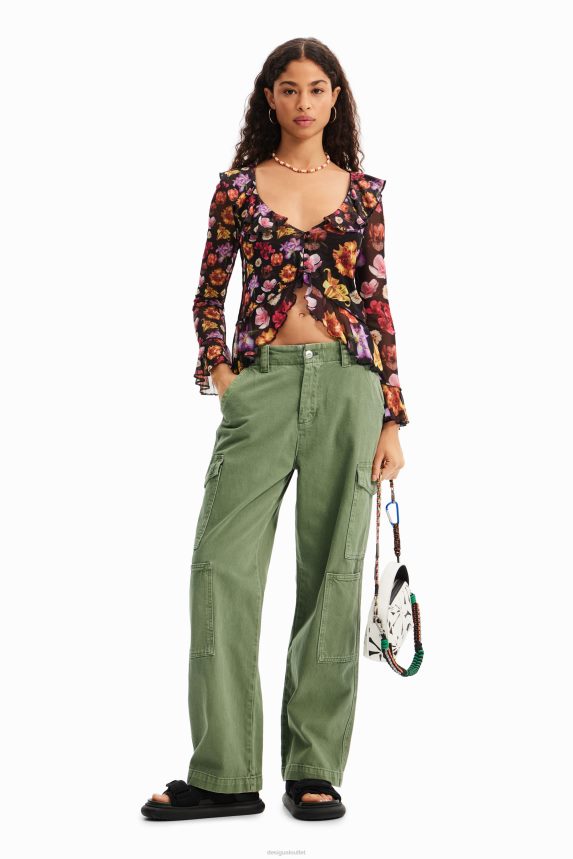 Women DesigualM. Christian Lacroix ruffle blouse Clothing 68X240782