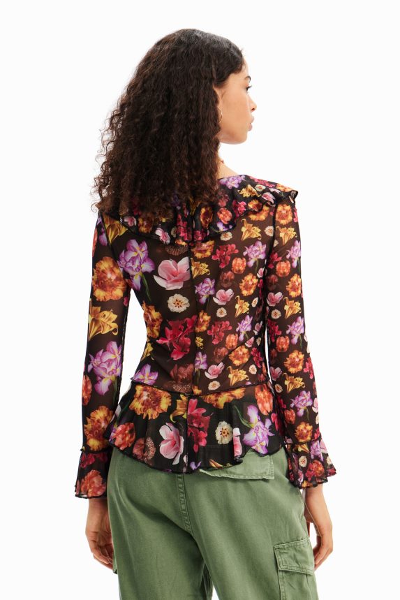 Women DesigualM. Christian Lacroix ruffle blouse Clothing 68X240782