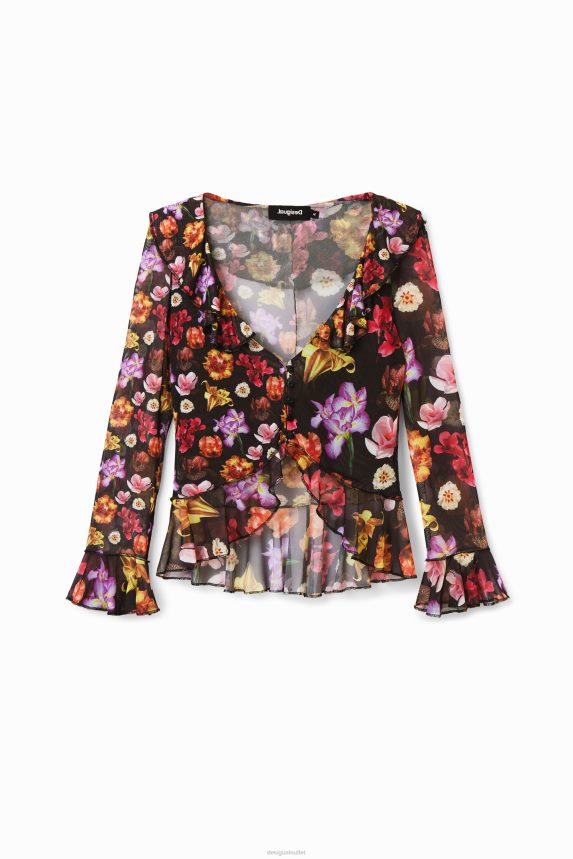 Women DesigualM. Christian Lacroix ruffle blouse Clothing 68X240782