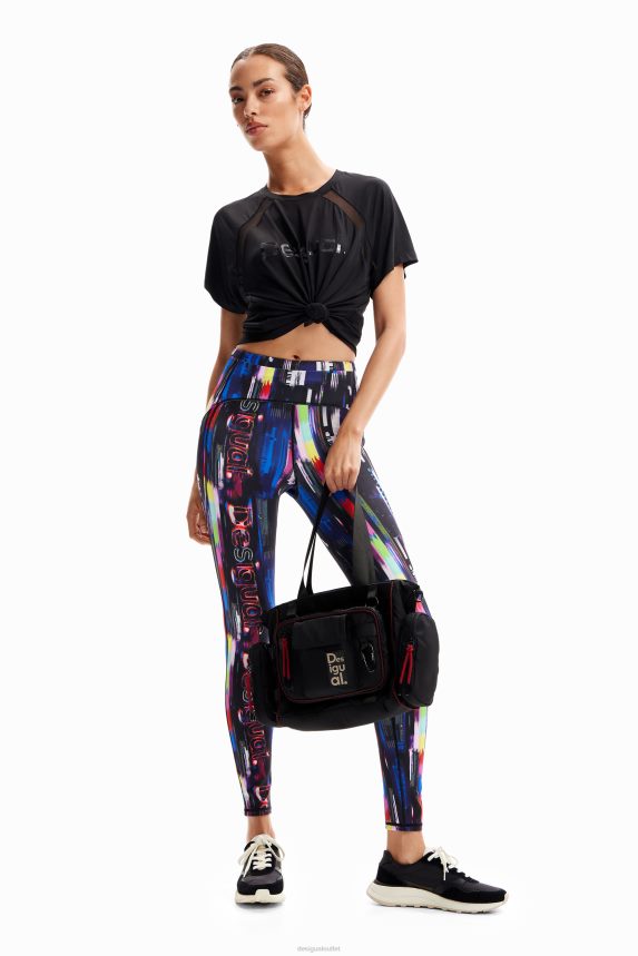 Women DesigualMesh sport T-shirt Clothing 68X240209