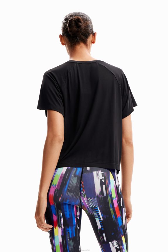 Women DesigualMesh sport T-shirt Clothing 68X240209