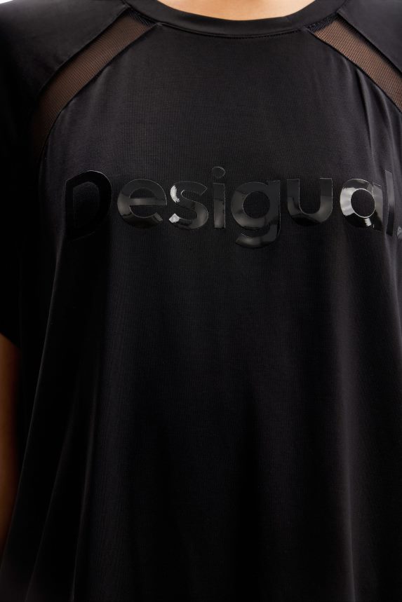 Women DesigualMesh sport T-shirt Clothing 68X240209
