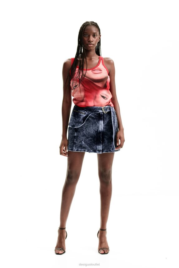 Women DesigualNathy Peluso face vest top Clothing 68X240948