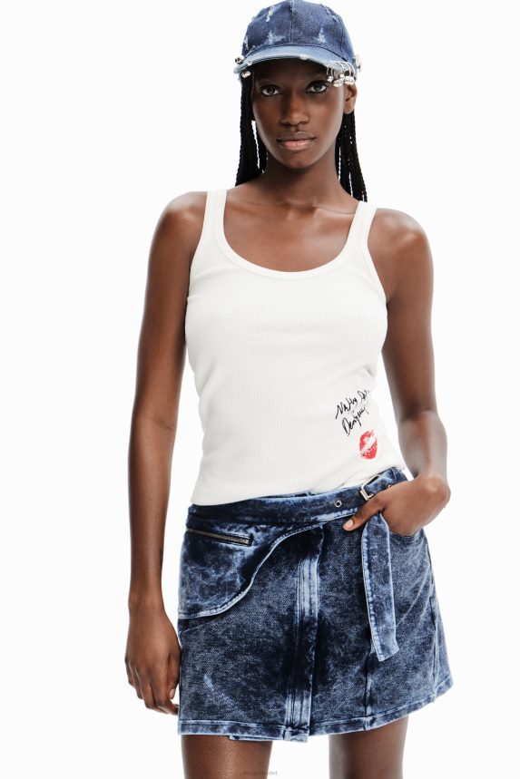 Women DesigualNathy Peluso kiss vest top Clothing 68X240486