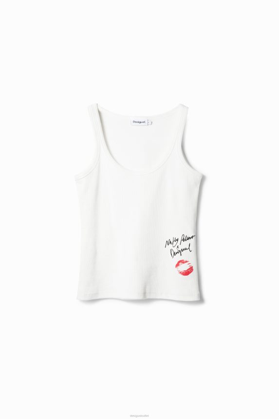 Women DesigualNathy Peluso kiss vest top Clothing 68X240486