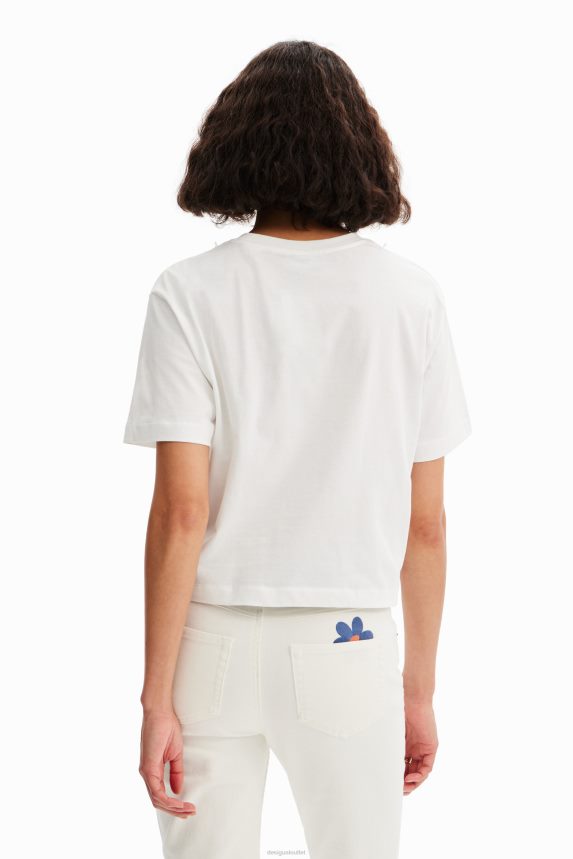 Women DesigualNecklace illustration T-shirt Clothing 68X240606