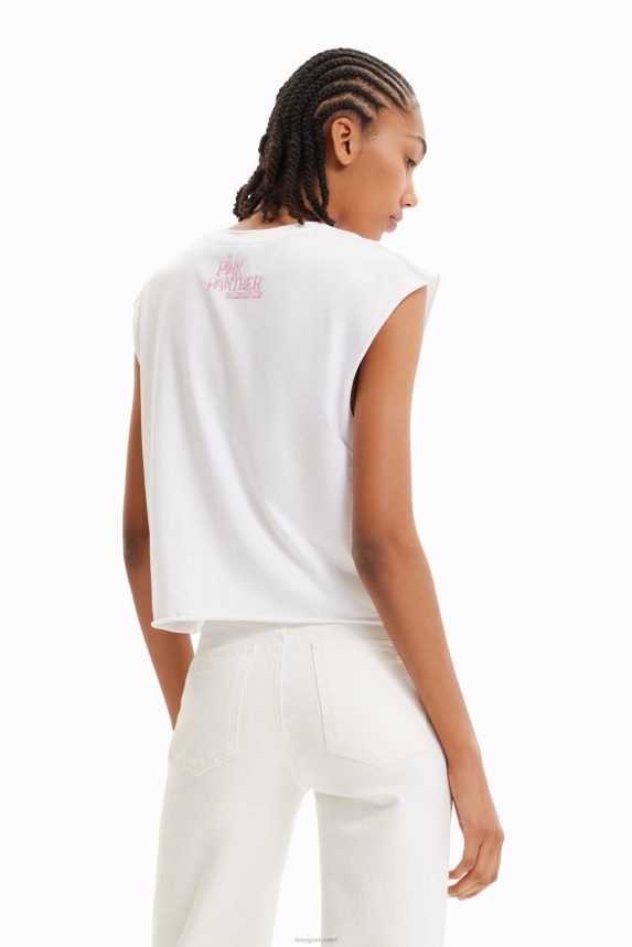 Women DesigualPink Panther sleeveless T-shirt Clothing 68X240852