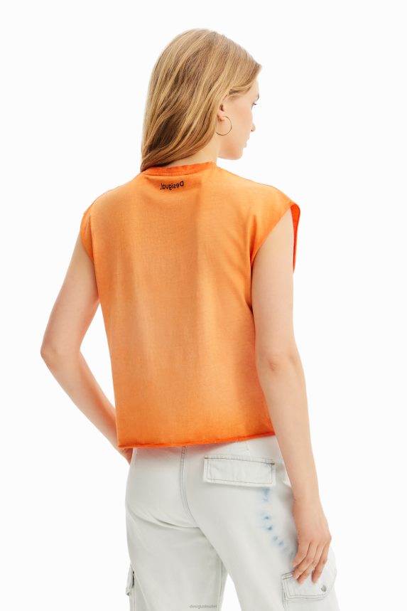 Women DesigualPlanet washed-effect T-shirt Clothing 68X240409