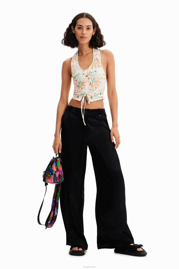 Women DesigualShort gathered top Clothing 68X240663