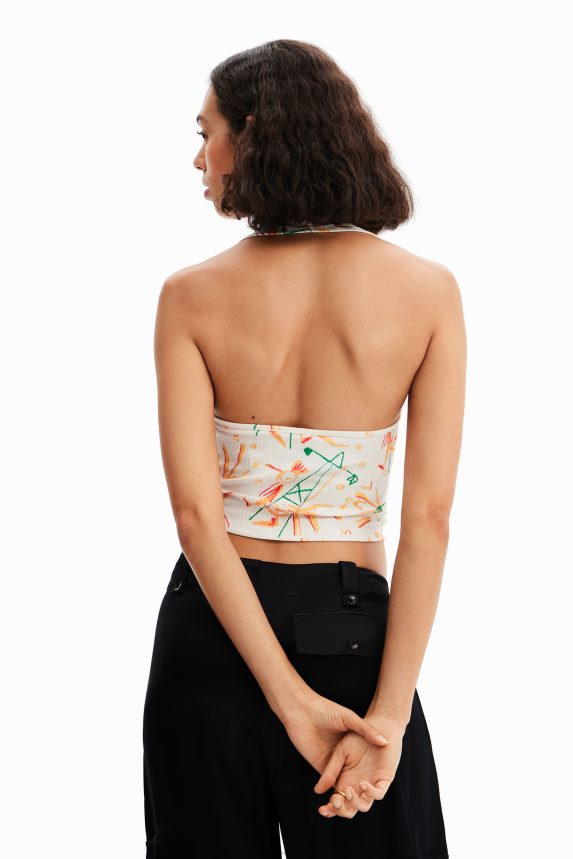 Women DesigualShort gathered top Clothing 68X240663