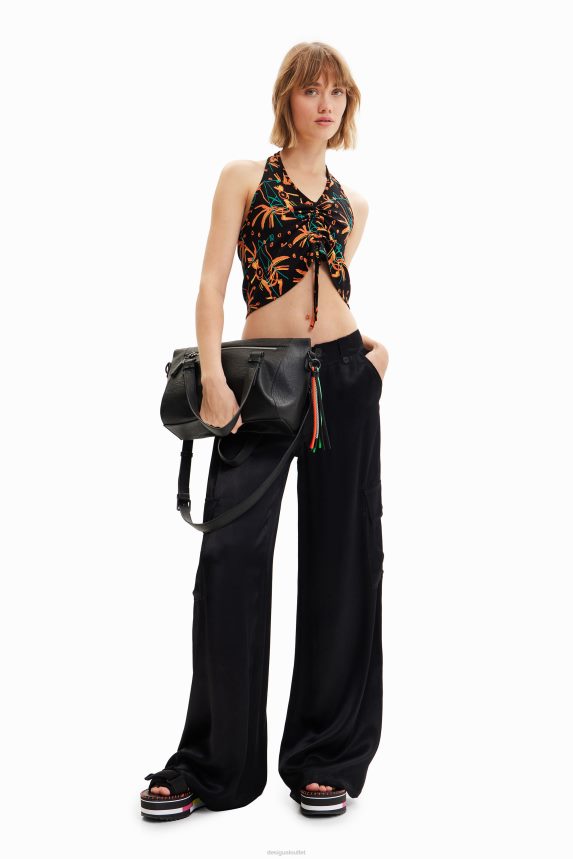 Women DesigualShort gathered top Clothing 68X240683