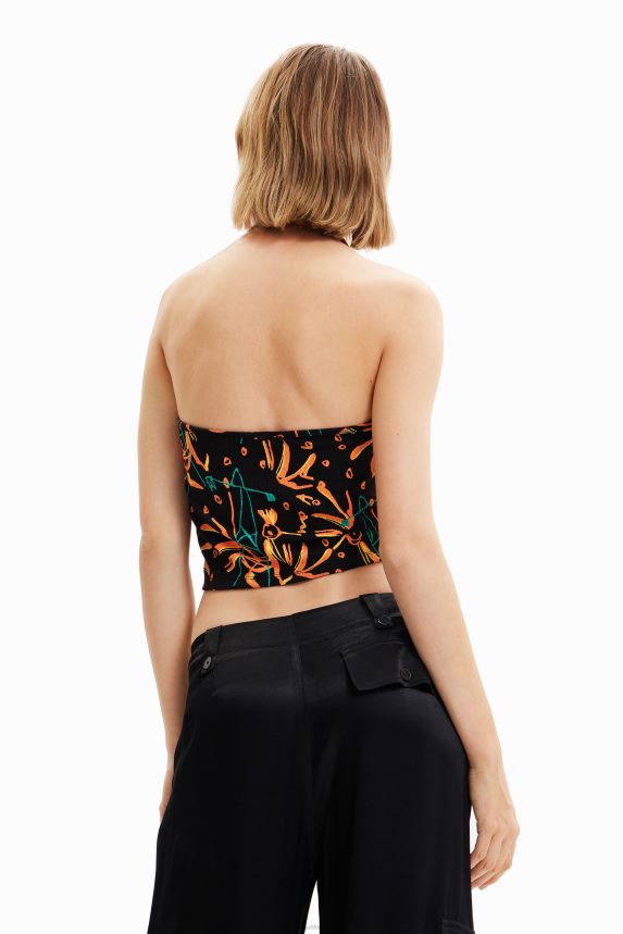 Women DesigualShort gathered top Clothing 68X240683