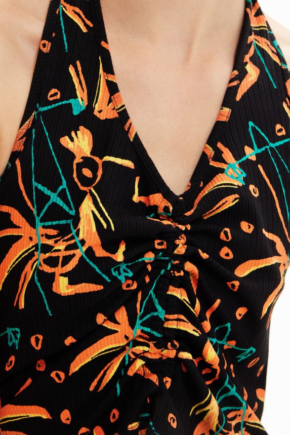 Women DesigualShort gathered top Clothing 68X240683