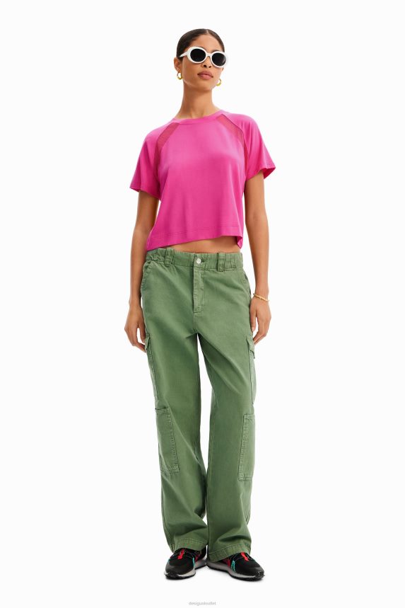 Women DesigualShort mesh sport T-shirt Clothing 68X240664