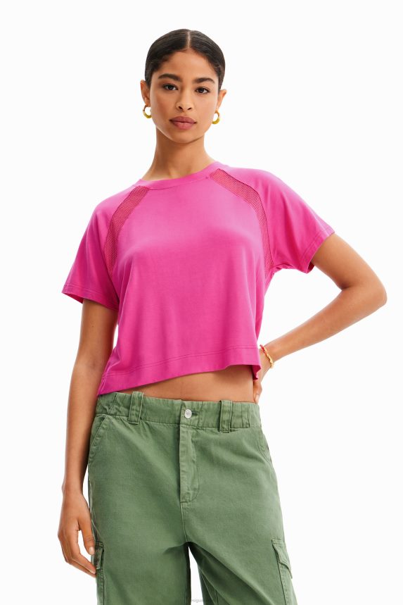 Women DesigualShort mesh sport T-shirt Clothing 68X240664