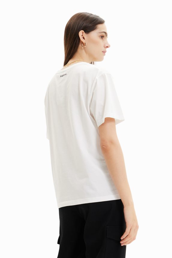 Women DesigualShort-sleeve face T-shirt Clothing 68X240341