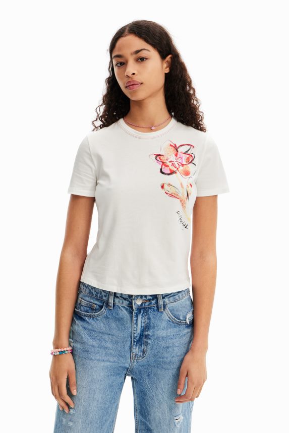 Women DesigualShort-sleeve flower T-shirt Clothing 68X2401168