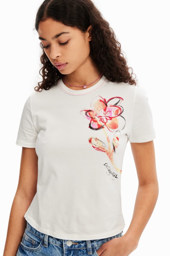 Women DesigualShort-sleeve flower T-shirt Clothing 68X2401168