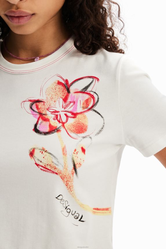 Women DesigualShort-sleeve flower T-shirt Clothing 68X2401168