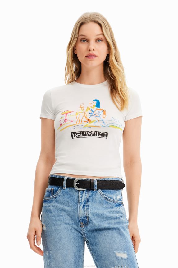 Women DesigualShort-sleeve illustration T-shirt Clothing 68X240773