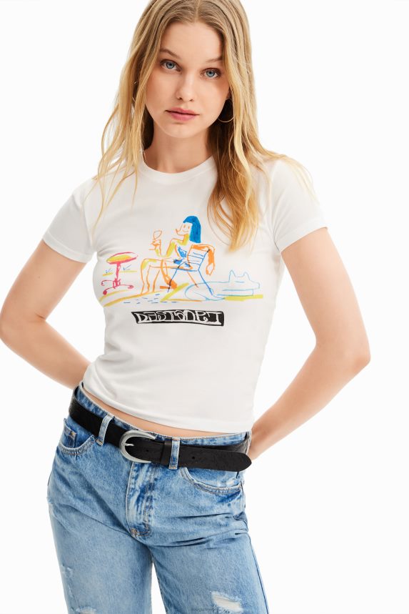 Women DesigualShort-sleeve illustration T-shirt Clothing 68X240773