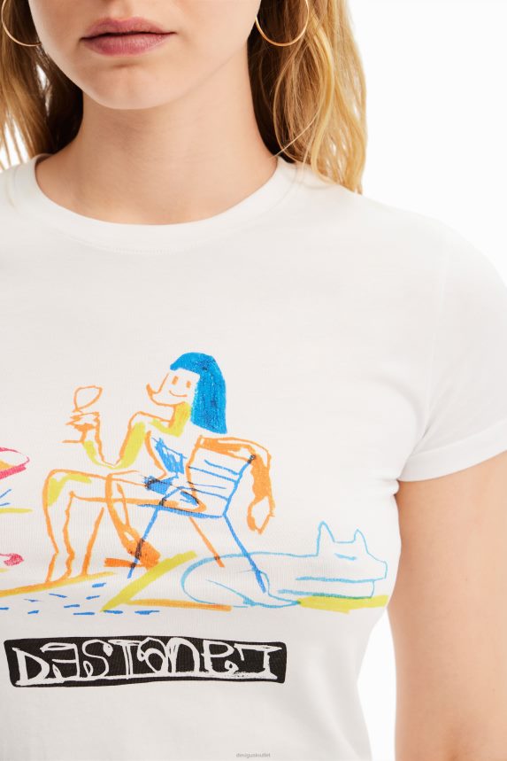 Women DesigualShort-sleeve illustration T-shirt Clothing 68X240773