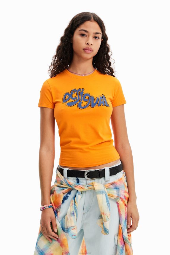 Women DesigualShort-sleeve rhinestone T-shirt Clothing 68X240599