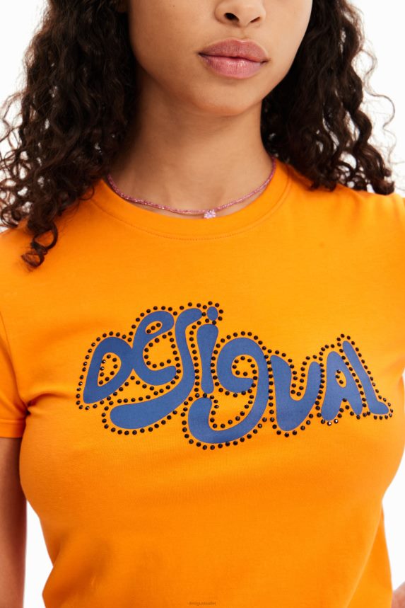 Women DesigualShort-sleeve rhinestone T-shirt Clothing 68X240599